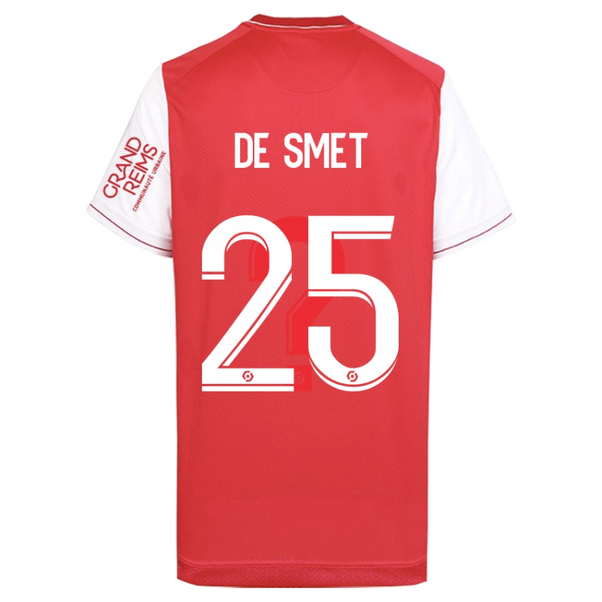 Hombre Camiseta Thibault De Smet #25 Rojo 1ª Equipación 2023/24 La Camisa Chile