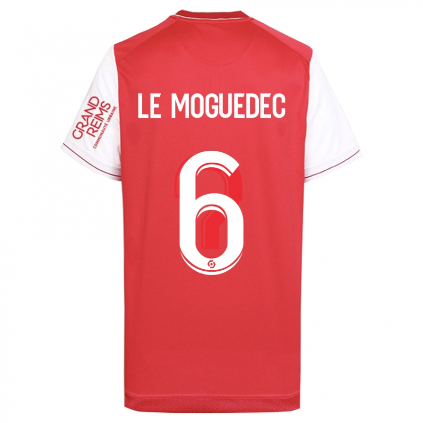 Hombre Camiseta Anaële Le Moguédec #6 Rojo 1ª Equipación 2023/24 La Camisa Chile