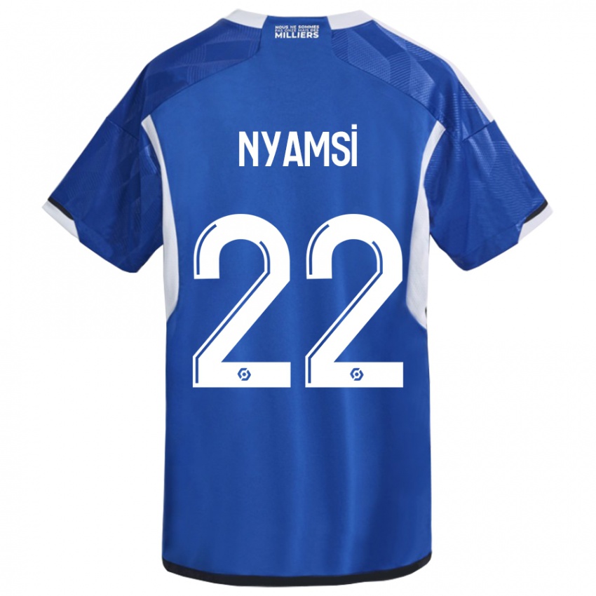 Hombre Camiseta Gerzino Nyamsi #22 Azul 1ª Equipación 2023/24 La Camisa Chile