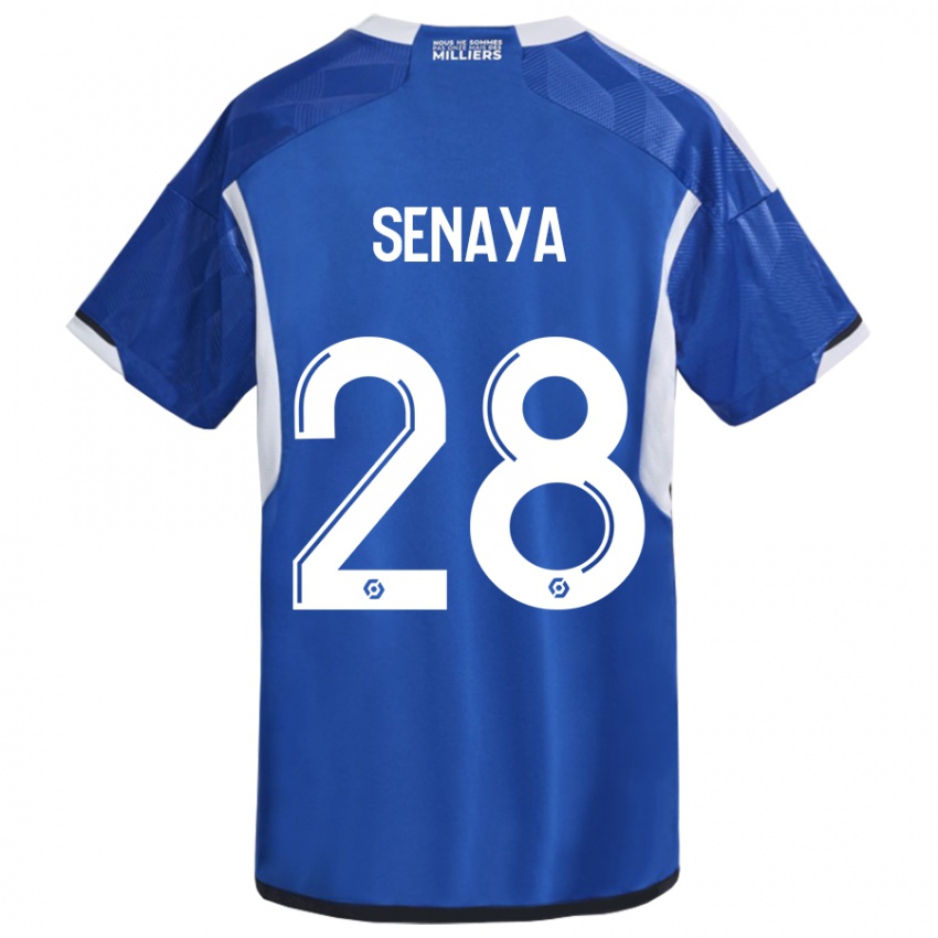 Hombre Camiseta Marvin Senaya #28 Azul 1ª Equipación 2023/24 La Camisa Chile