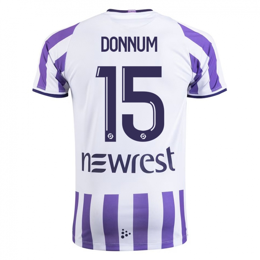 Hombre Camiseta Aron Dønnum #15 Blanco 1ª Equipación 2023/24 La Camisa Chile