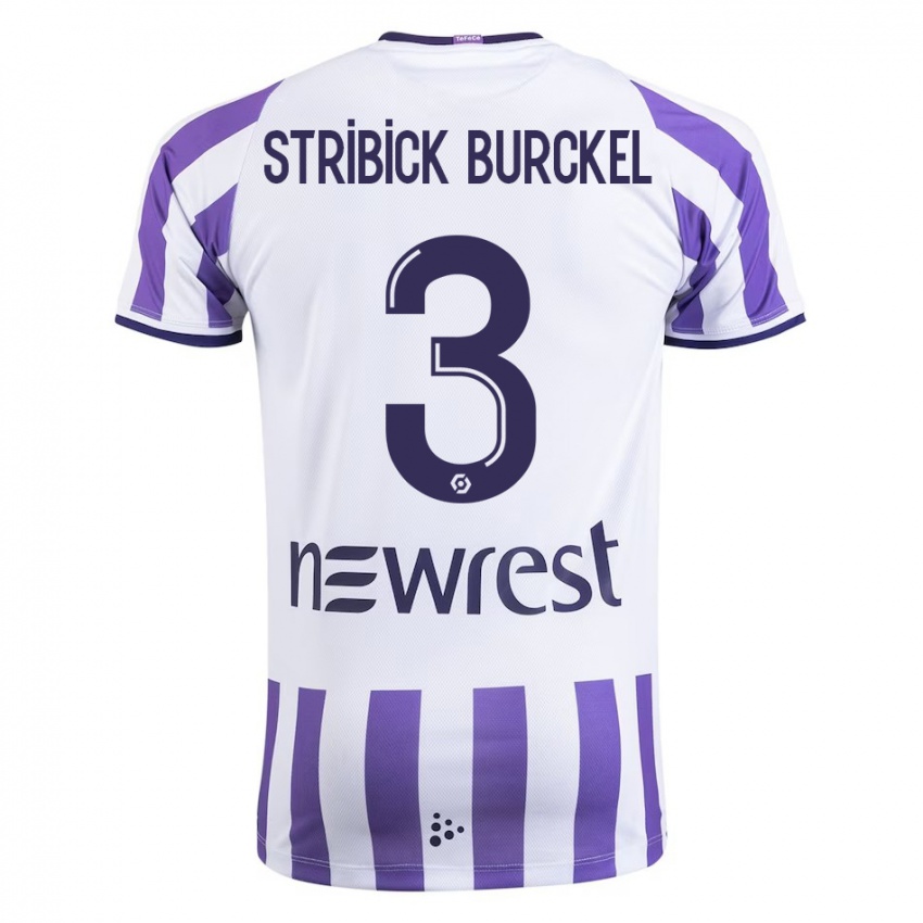 Hombre Camiseta Laetitia Stribick-Burckel #3 Blanco 1ª Equipación 2023/24 La Camisa Chile