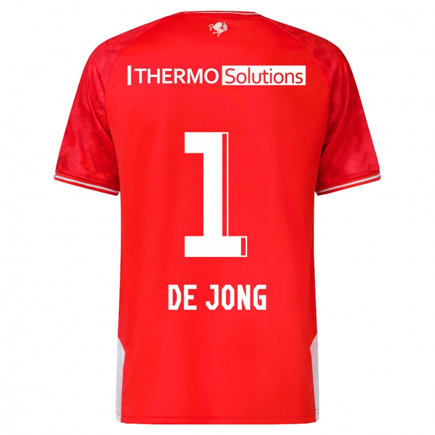 Hombre Camiseta Danielle De Jong #1 Rojo 1ª Equipación 2023/24 La Camisa Chile