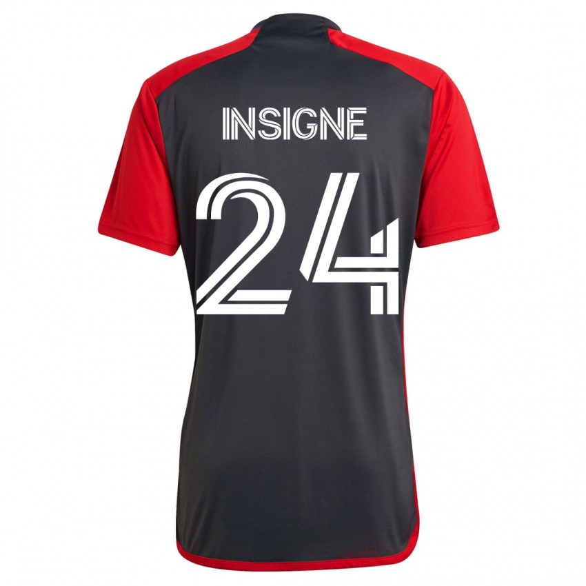 Hombre Camiseta Lorenzo Insigne #24 Gris 1ª Equipación 2023/24 La Camisa Chile