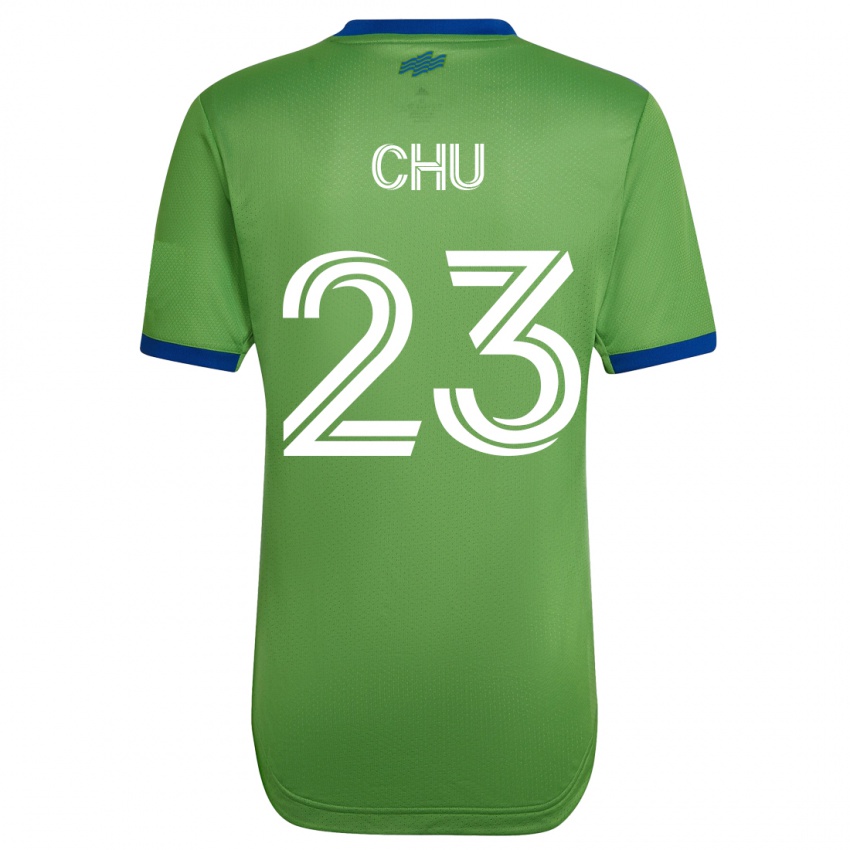 Hombre Camiseta Leo Chu #23 Verde 1ª Equipación 2023/24 La Camisa Chile