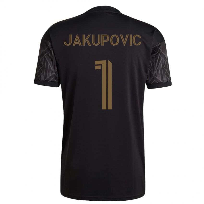 Hombre Camiseta Eldin Jakupovic #1 Negro 1ª Equipación 2023/24 La Camisa Chile