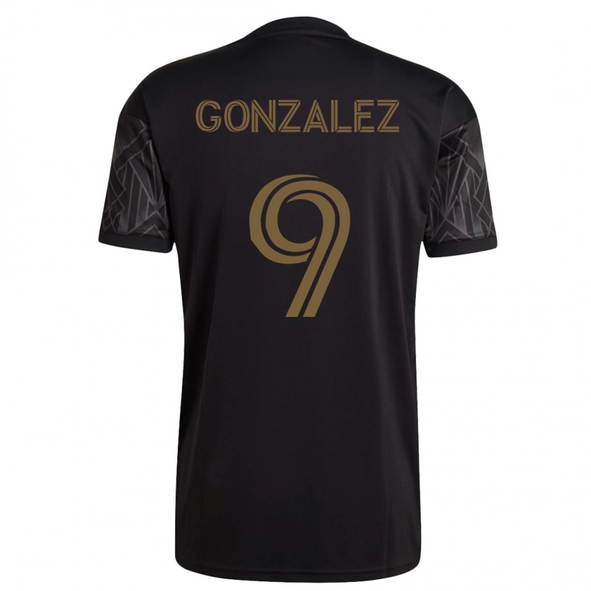 Hombre Camiseta Mario Gonzalez #9 Negro 1ª Equipación 2023/24 La Camisa Chile