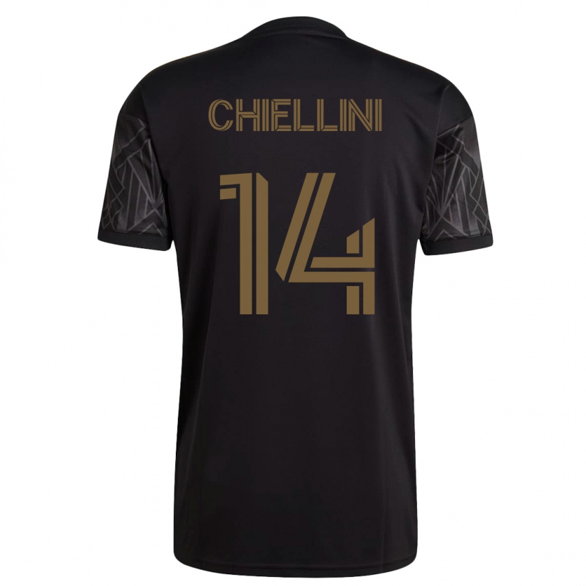 Hombre Camiseta Giorgio Chiellini #14 Negro 1ª Equipación 2023/24 La Camisa Chile