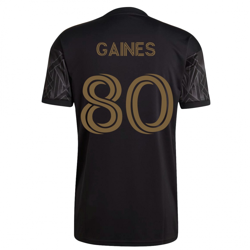 Hombre Camiseta Julian Gaines #80 Negro 1ª Equipación 2023/24 La Camisa Chile