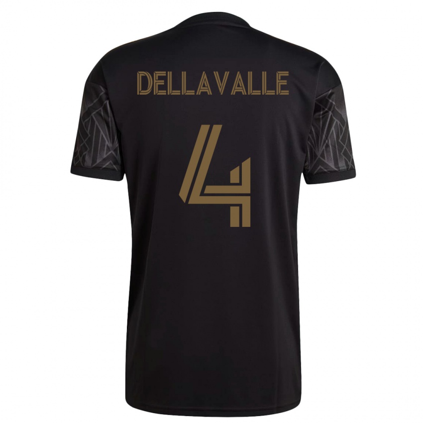 Hombre Camiseta Lorenzo Dellavalle #4 Negro 1ª Equipación 2023/24 La Camisa Chile