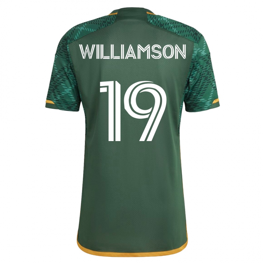 Hombre Camiseta Eryk Williamson #19 Verde 1ª Equipación 2023/24 La Camisa Chile