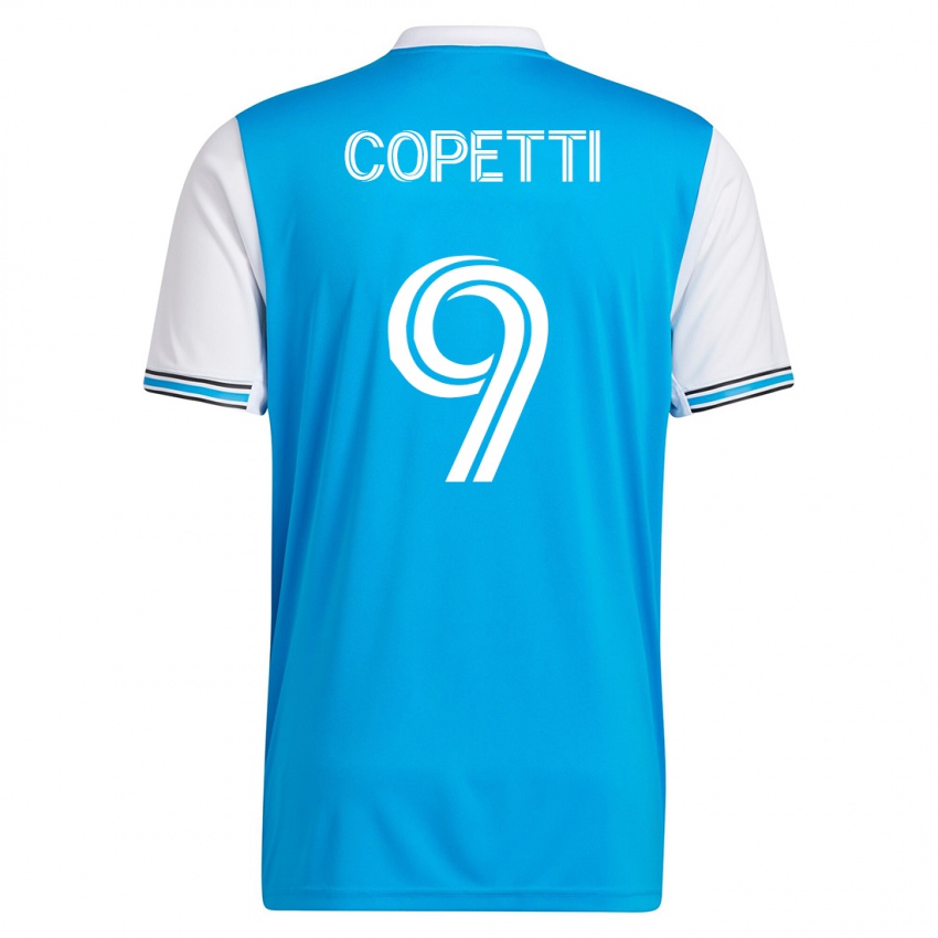 Hombre Camiseta Enzo Copetti #9 Azul 1ª Equipación 2023/24 La Camisa Chile