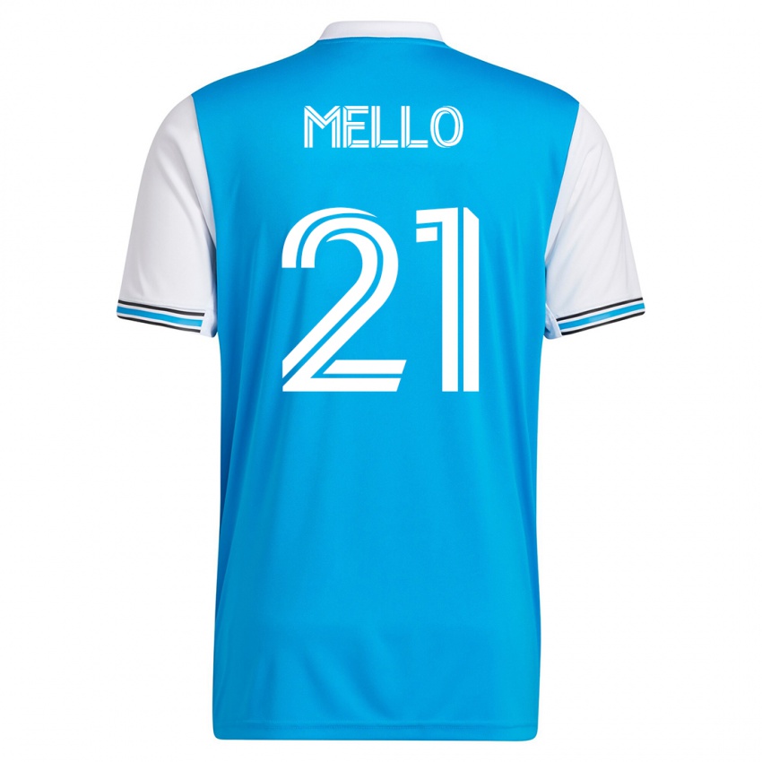 Hombre Camiseta Vinicius Mello #21 Azul 1ª Equipación 2023/24 La Camisa Chile