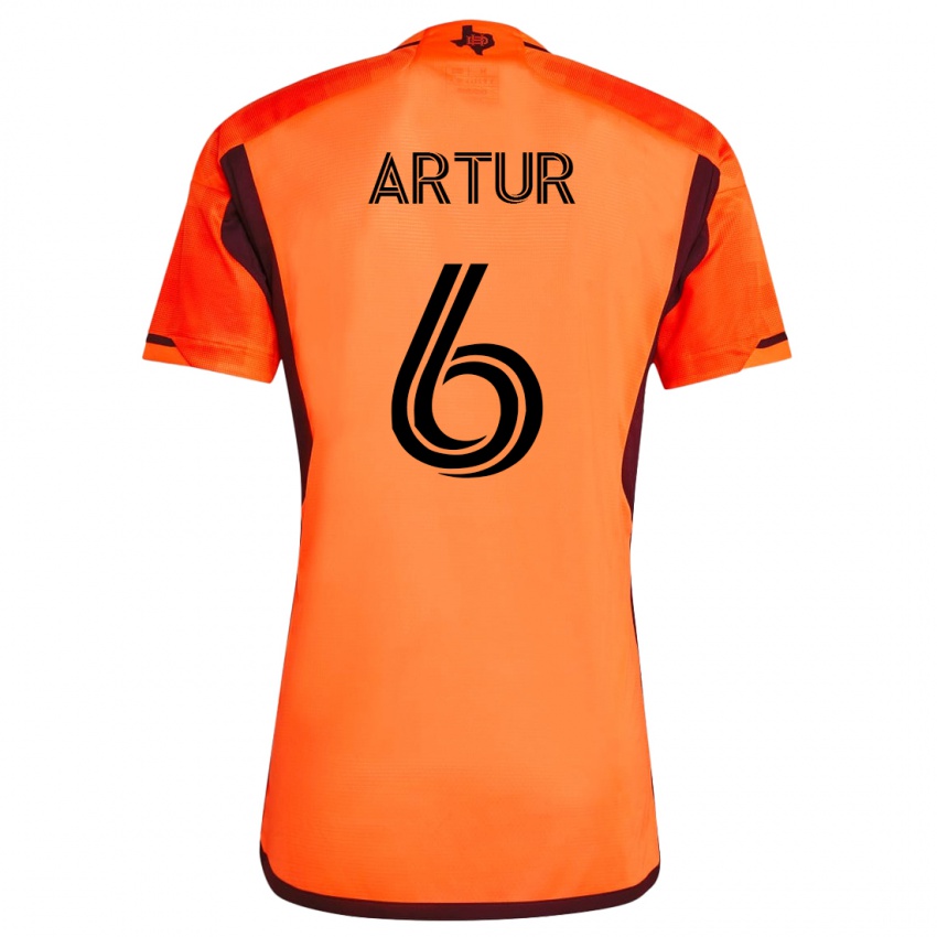 Hombre Camiseta Artur #6 Naranja 1ª Equipación 2023/24 La Camisa Chile