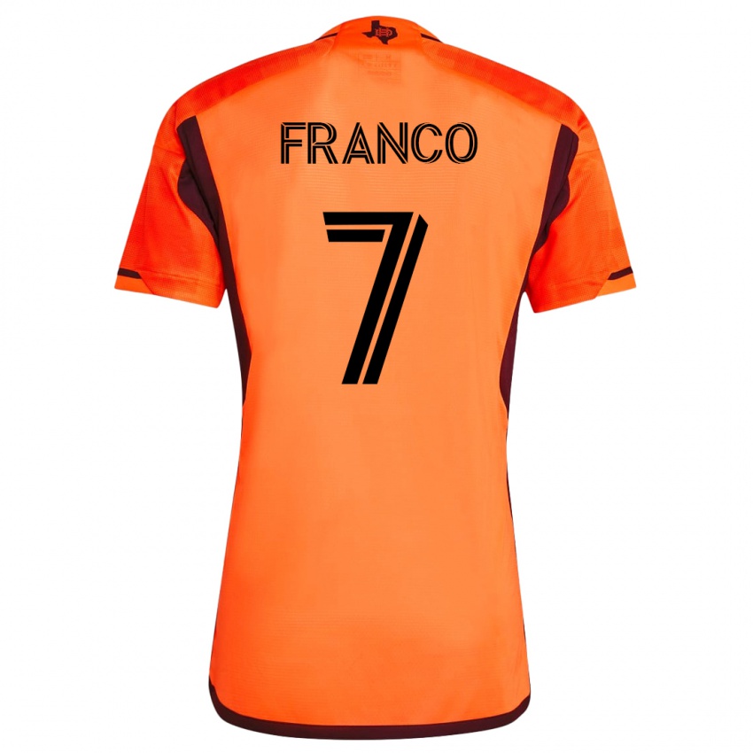 Hombre Camiseta Iván Franco #7 Naranja 1ª Equipación 2023/24 La Camisa Chile