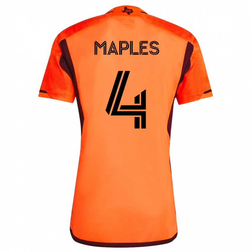 Hombre Camiseta Talen Maples #4 Naranja 1ª Equipación 2023/24 La Camisa Chile