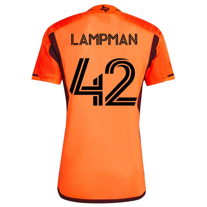 Hombre Camiseta Tate Lampman #42 Naranja 1ª Equipación 2023/24 La Camisa Chile