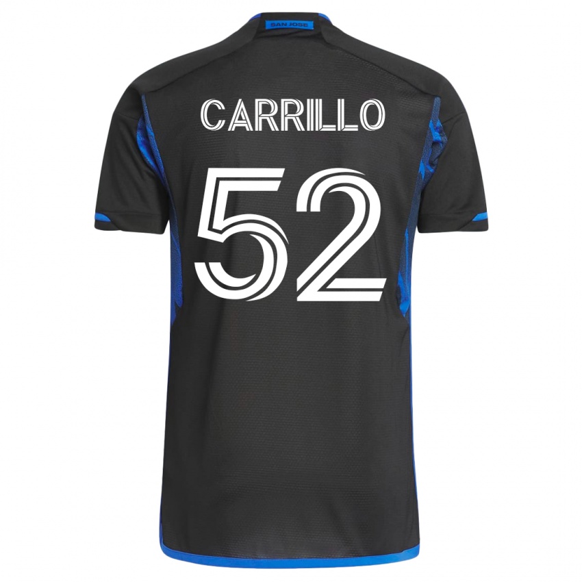 Hombre Camiseta Israel Carrillo #52 Azul Negro 1ª Equipación 2023/24 La Camisa Chile