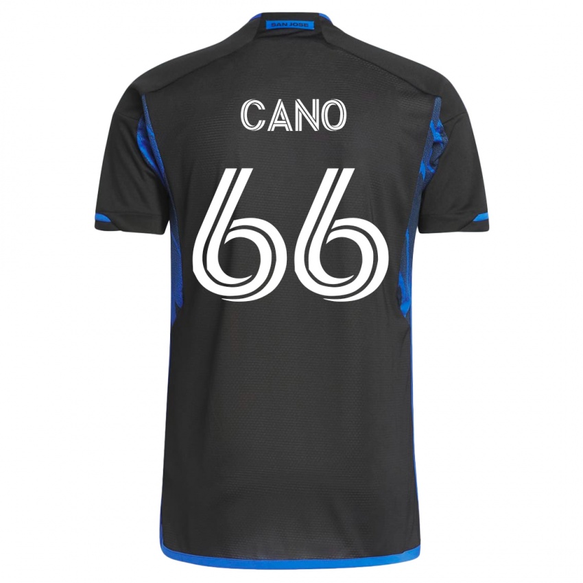 Hombre Camiseta Alejandro Cano #66 Azul Negro 1ª Equipación 2023/24 La Camisa Chile