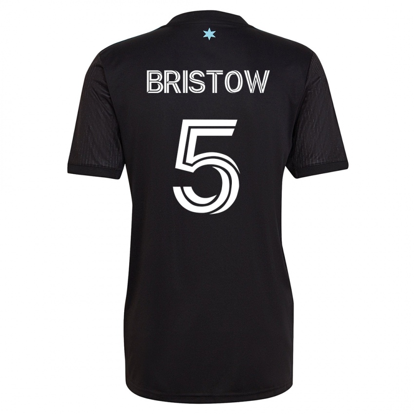 Hombre Camiseta Ethan Bristow #5 Negro 1ª Equipación 2023/24 La Camisa Chile