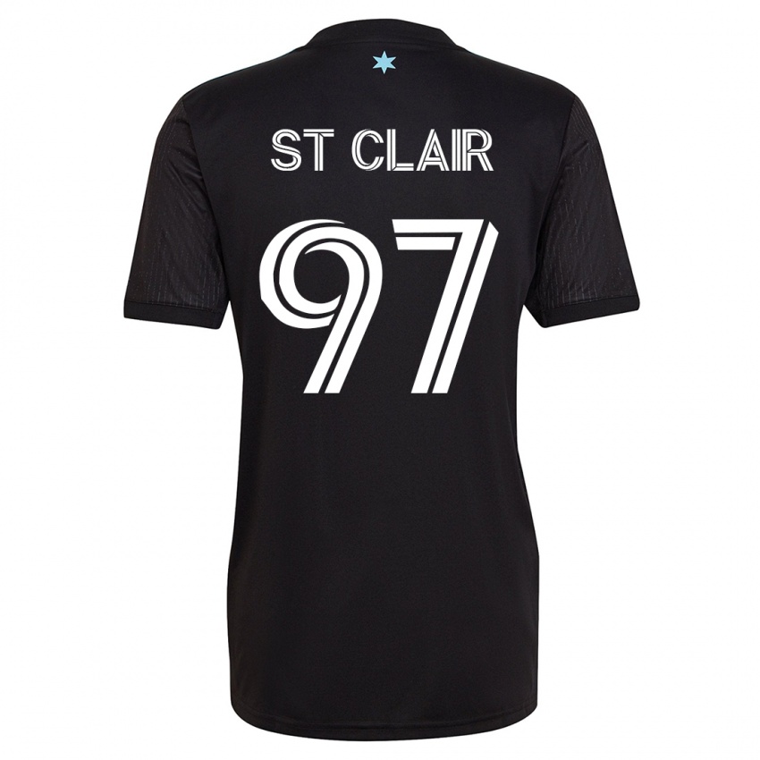 Hombre Camiseta Dayne St. Clair #97 Negro 1ª Equipación 2023/24 La Camisa Chile