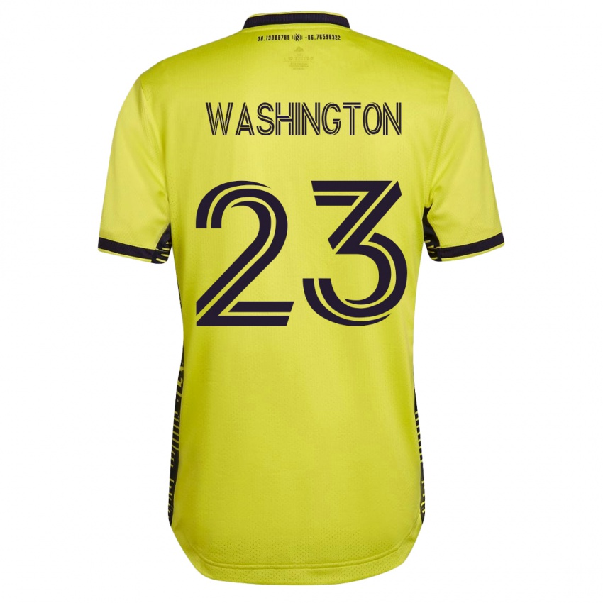 Hombre Camiseta Taylor Washington #23 Amarillo 1ª Equipación 2023/24 La Camisa Chile