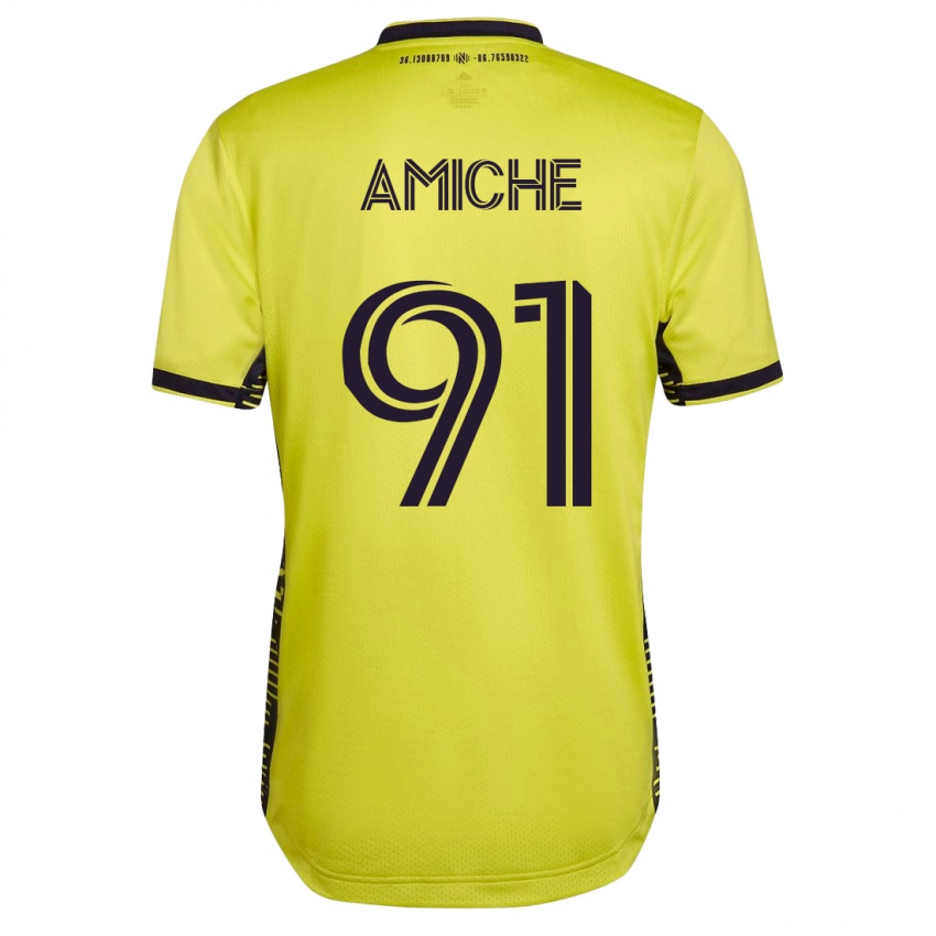 Hombre Camiseta Kemy Amiche #91 Amarillo 1ª Equipación 2023/24 La Camisa Chile