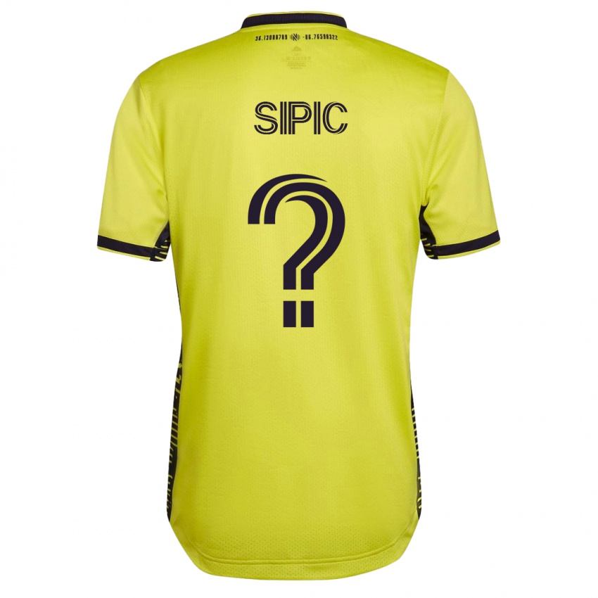 Hombre Camiseta Adem Sipić #0 Amarillo 1ª Equipación 2023/24 La Camisa Chile