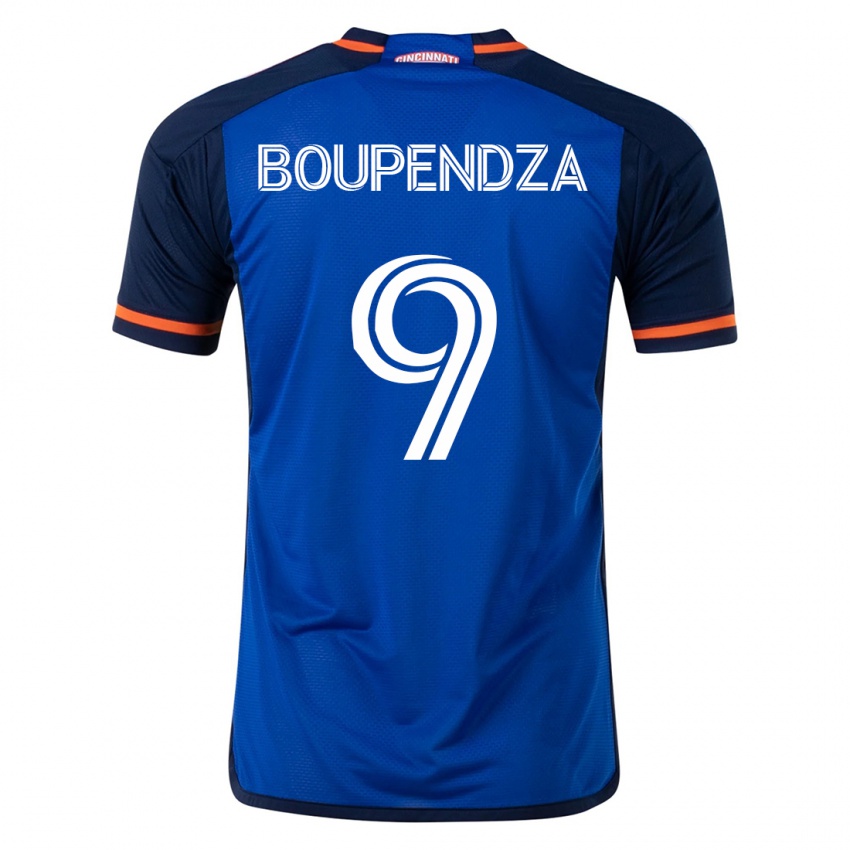 Hombre Camiseta Aaron Boupendza #9 Azul 1ª Equipación 2023/24 La Camisa Chile