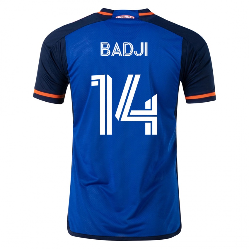 Hombre Camiseta Dominique Badji #14 Azul 1ª Equipación 2023/24 La Camisa Chile
