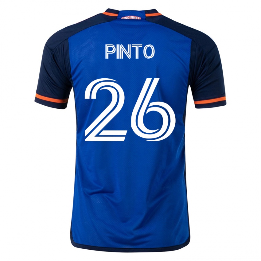 Hombre Camiseta Malik Pinto #26 Azul 1ª Equipación 2023/24 La Camisa Chile