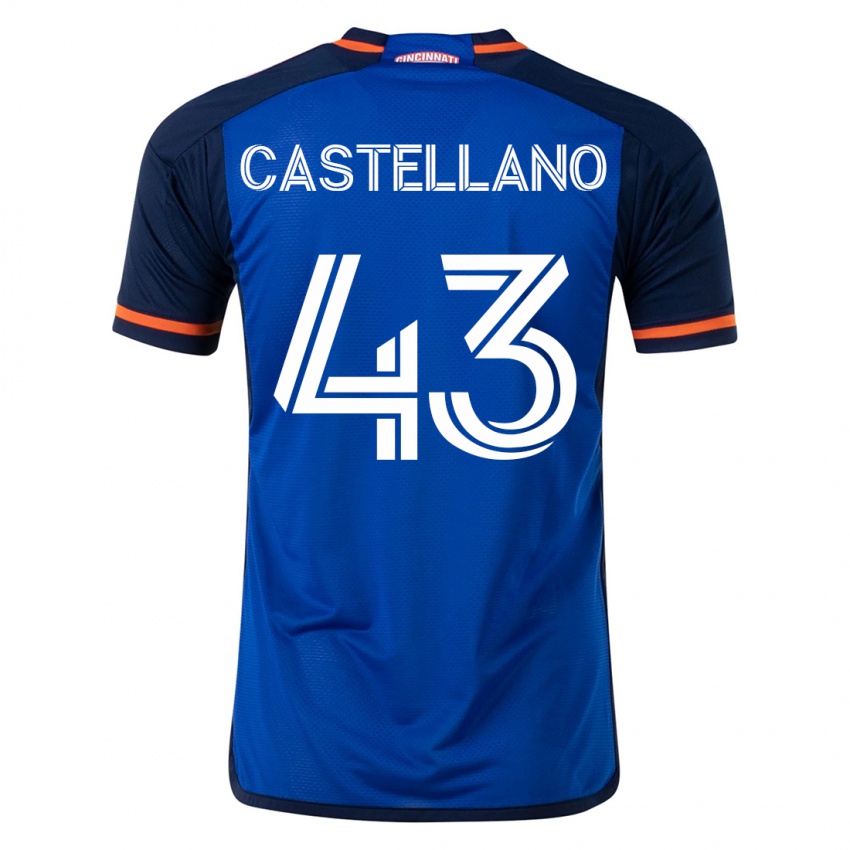 Hombre Camiseta Jesús Castellano #43 Azul 1ª Equipación 2023/24 La Camisa Chile