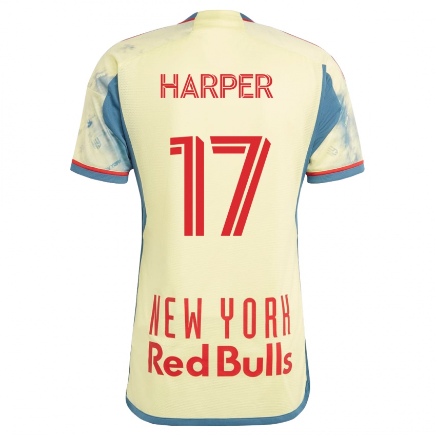 Hombre Camiseta Cameron Harper #17 Amarillo 1ª Equipación 2023/24 La Camisa Chile