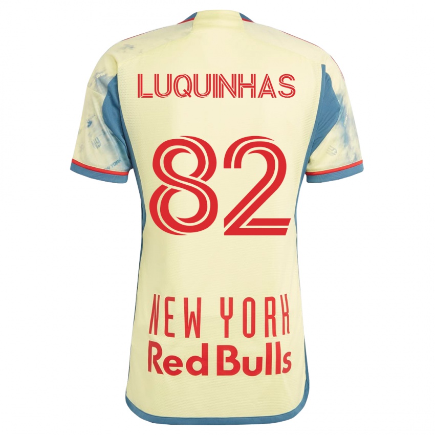 Hombre Camiseta Luquinhas #82 Amarillo 1ª Equipación 2023/24 La Camisa Chile