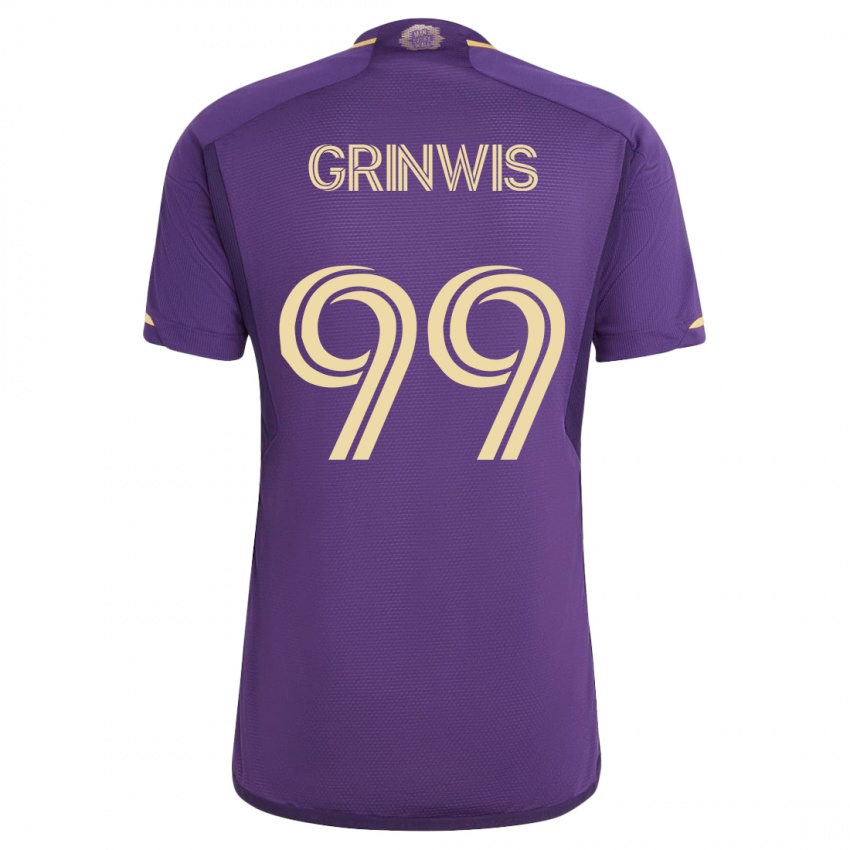 Hombre Camiseta Adam Grinwis #99 Violeta 1ª Equipación 2023/24 La Camisa Chile