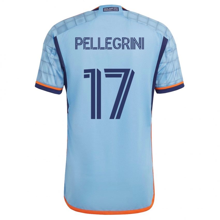 Hombre Camiseta Matías Pellegrini #17 Azul 1ª Equipación 2023/24 La Camisa Chile