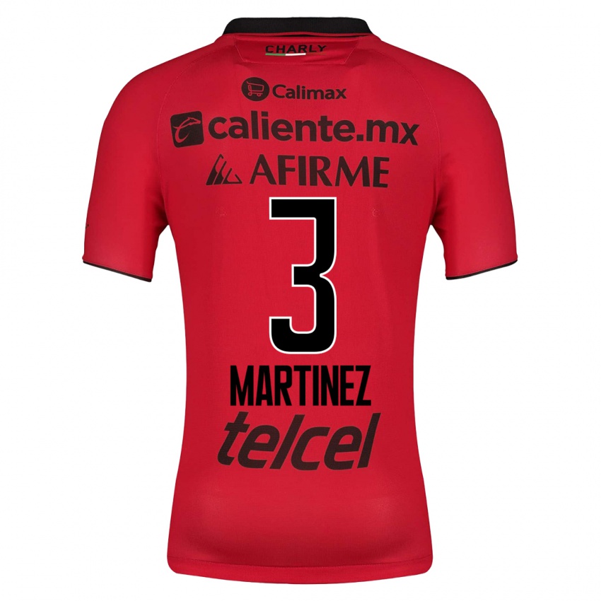Hombre Camiseta Nathaly Martinez #3 Rojo 1ª Equipación 2023/24 La Camisa Chile