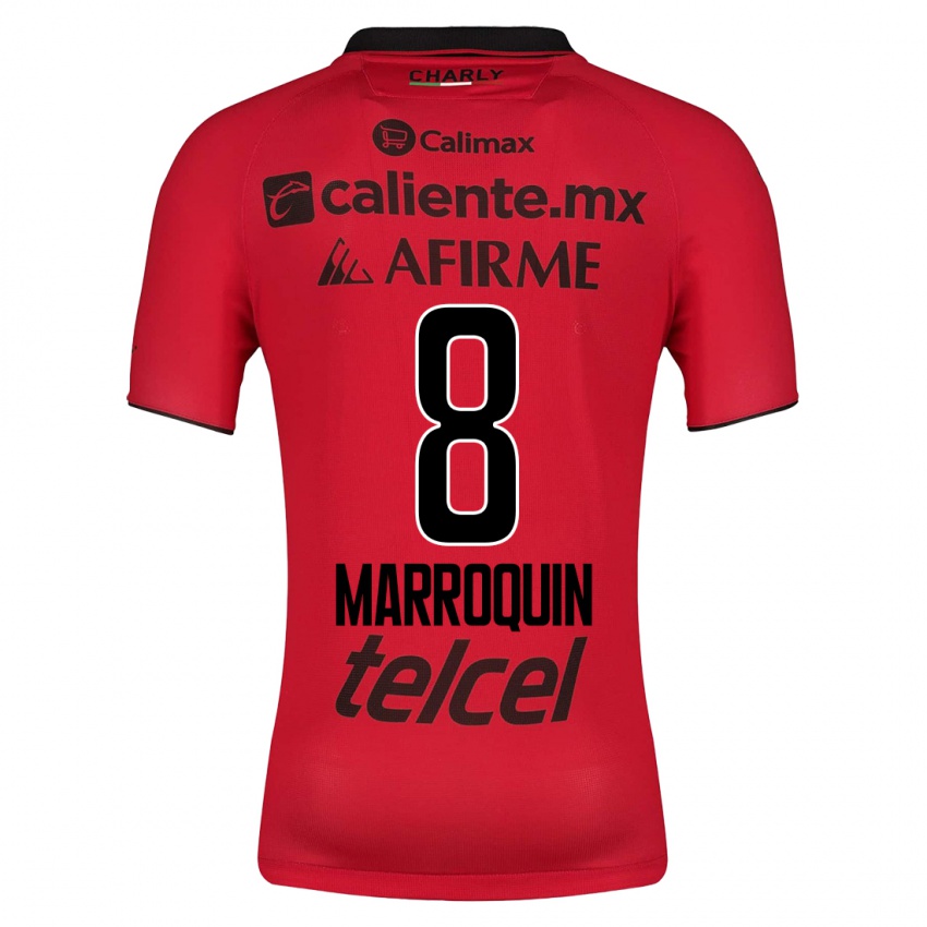 Hombre Camiseta Ammanda Marroquin #8 Rojo 1ª Equipación 2023/24 La Camisa Chile