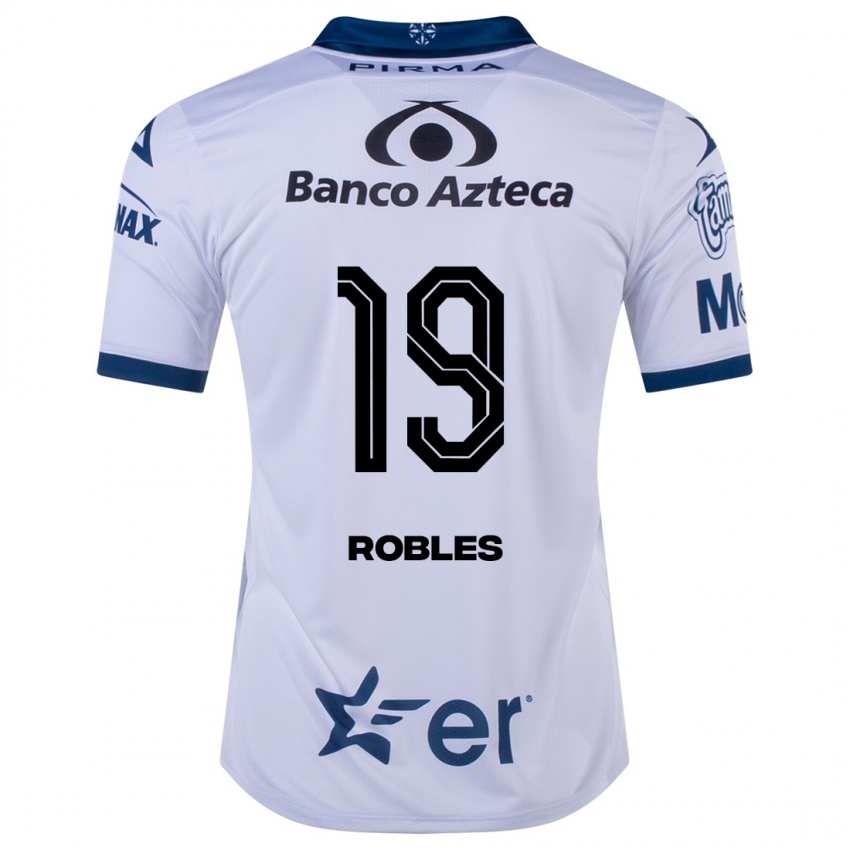 Hombre Camiseta Ángel Robles #19 Blanco 1ª Equipación 2023/24 La Camisa Chile