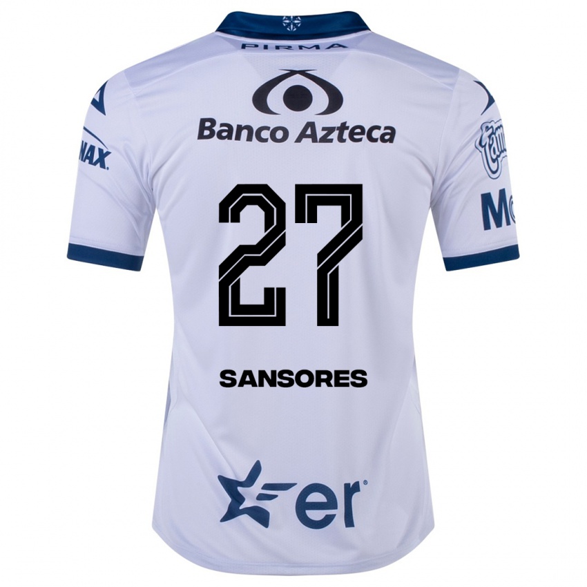 Hombre Camiseta Miguel Sansores #27 Blanco 1ª Equipación 2023/24 La Camisa Chile