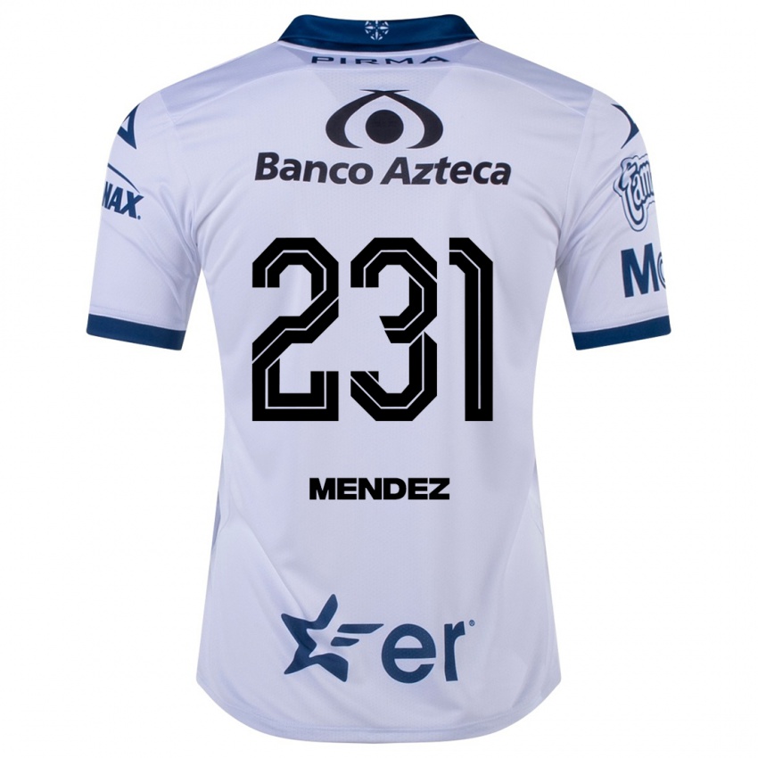 Hombre Camiseta Alejandro Méndez #231 Blanco 1ª Equipación 2023/24 La Camisa Chile