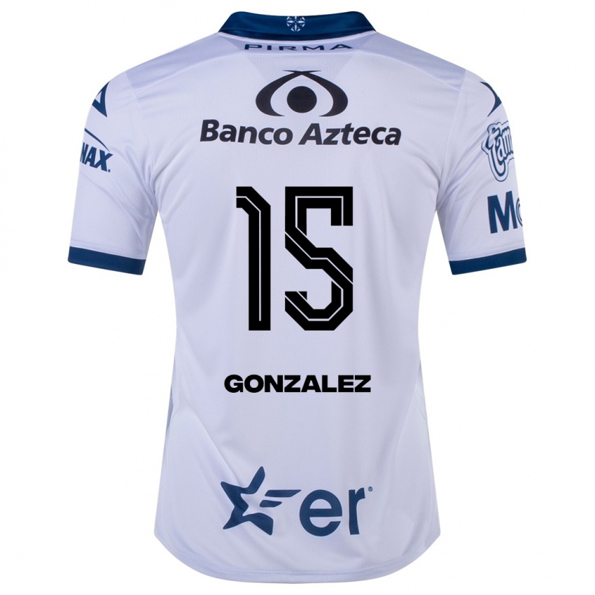 Hombre Camiseta Jaqueline González #15 Blanco 1ª Equipación 2023/24 La Camisa Chile