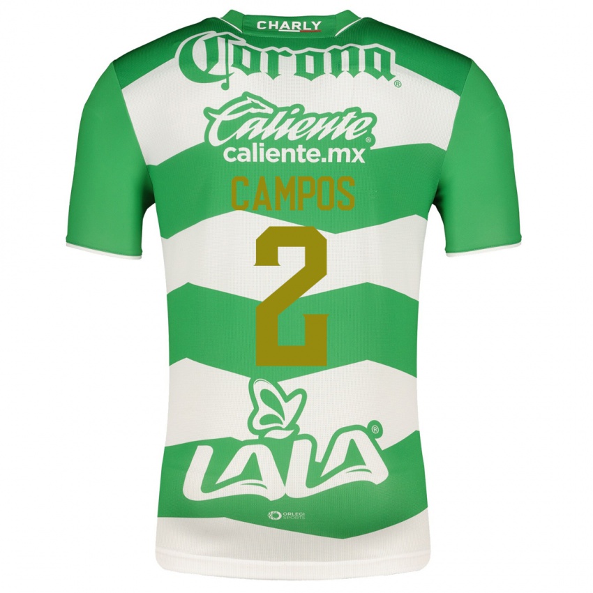 Hombre Camiseta Omar Campos #2 Verde 1ª Equipación 2023/24 La Camisa Chile