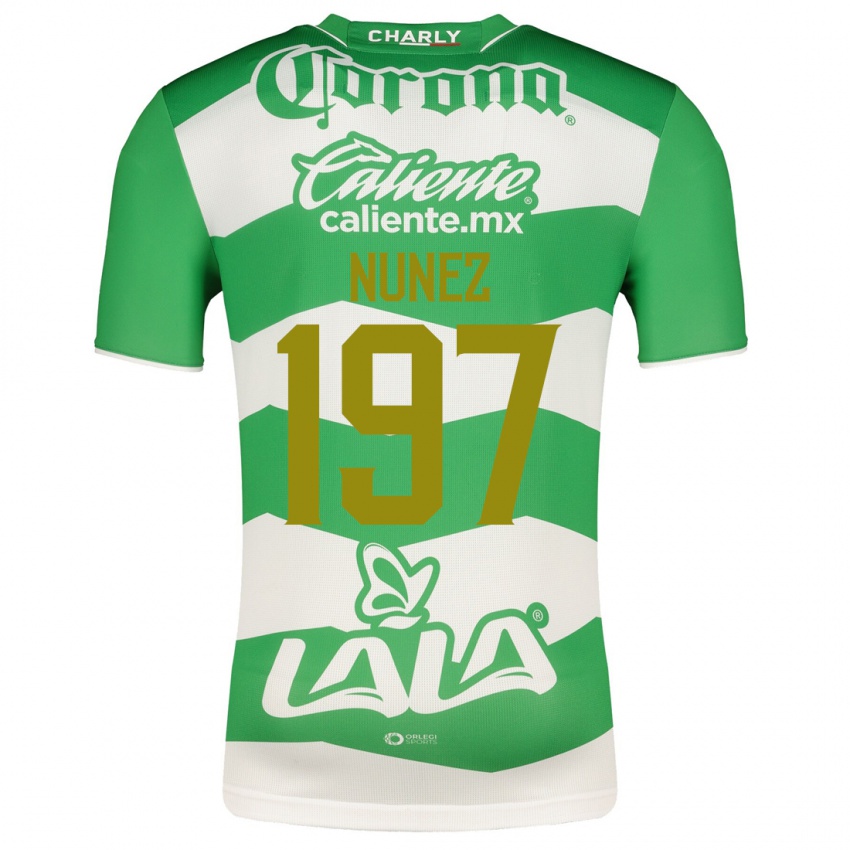 Hombre Camiseta Kevin Núñez #197 Verde 1ª Equipación 2023/24 La Camisa Chile