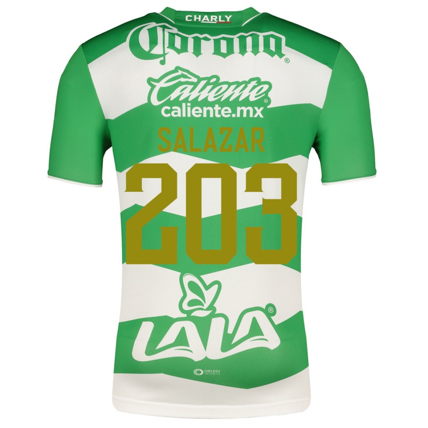 Hombre Camiseta Roberto Salazar #203 Verde 1ª Equipación 2023/24 La Camisa Chile
