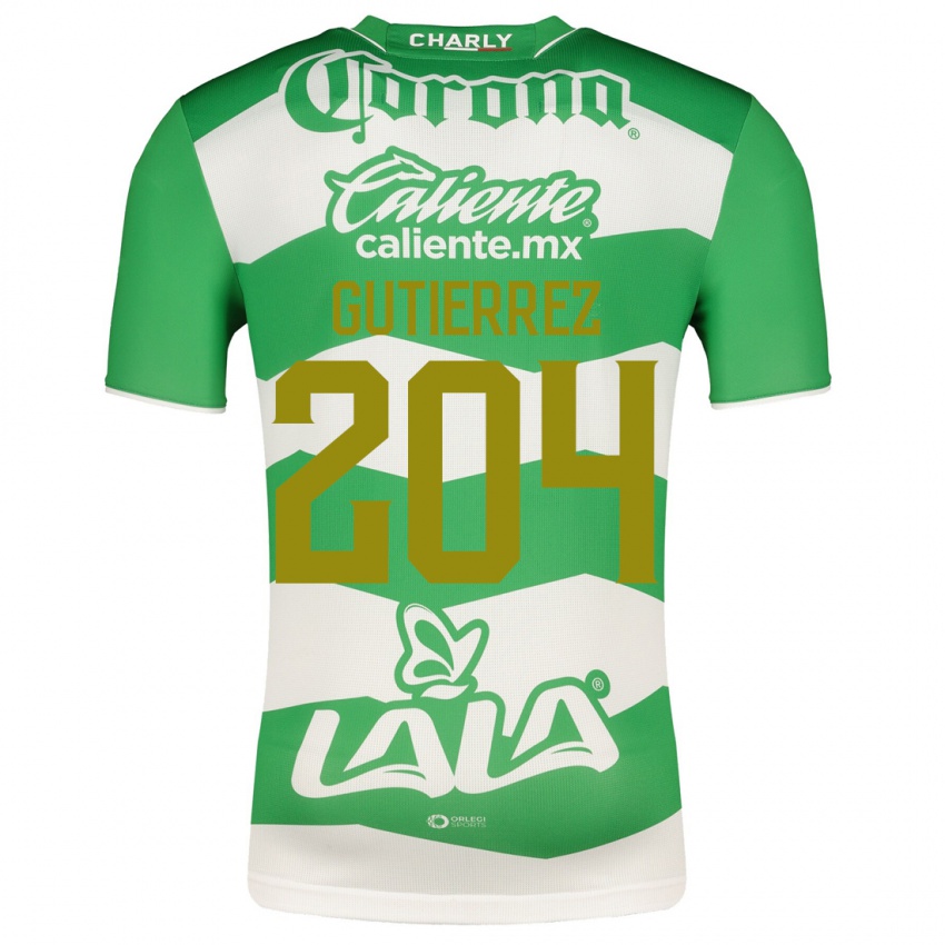 Hombre Camiseta Gabriel Gutiérrez #204 Verde 1ª Equipación 2023/24 La Camisa Chile