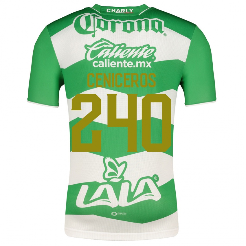 Hombre Camiseta Carlos Ceniceros #240 Verde 1ª Equipación 2023/24 La Camisa Chile
