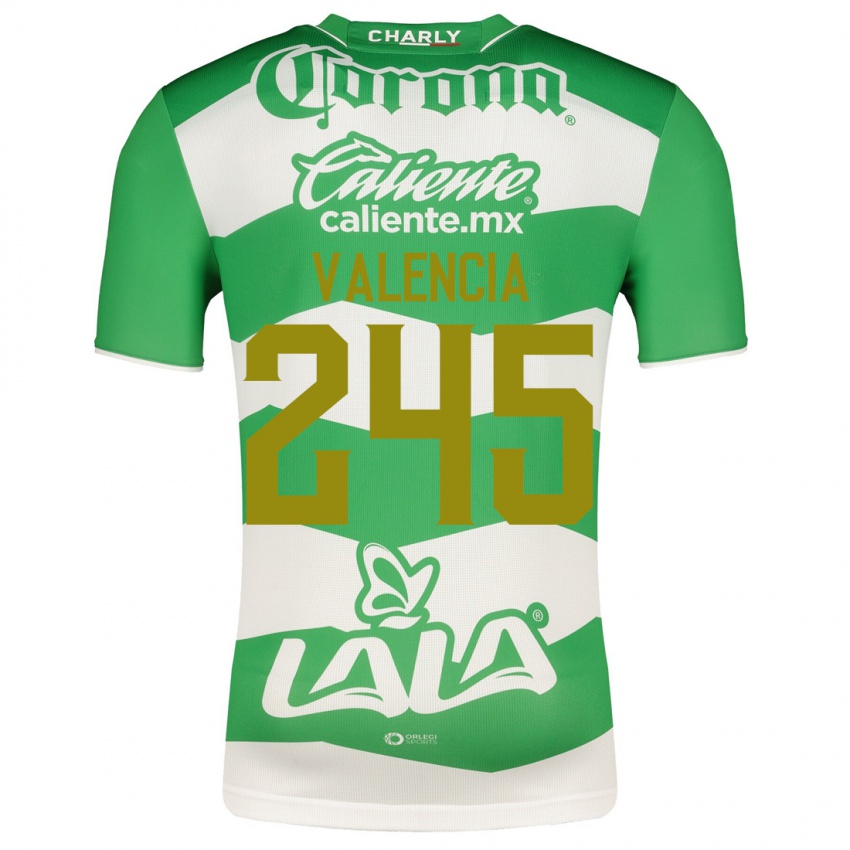 Hombre Camiseta Álex Valencia #245 Verde 1ª Equipación 2023/24 La Camisa Chile