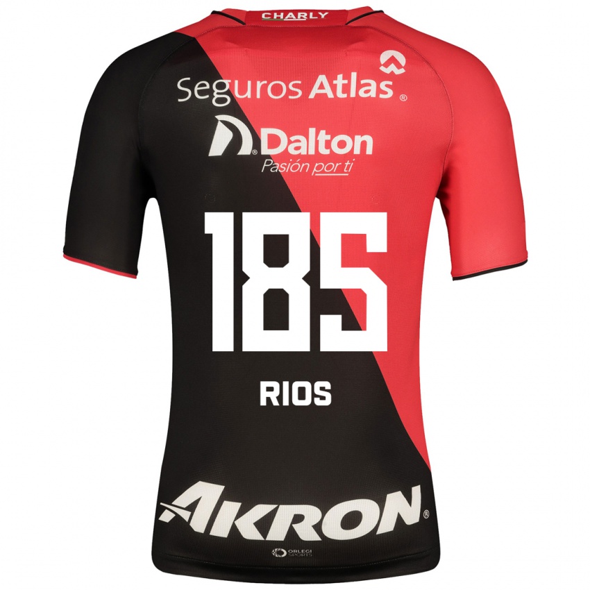 Hombre Camiseta Víctor Ríos #185 Negro 1ª Equipación 2023/24 La Camisa Chile