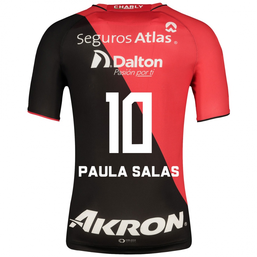 Hombre Camiseta María Paula Salas #10 Negro 1ª Equipación 2023/24 La Camisa Chile